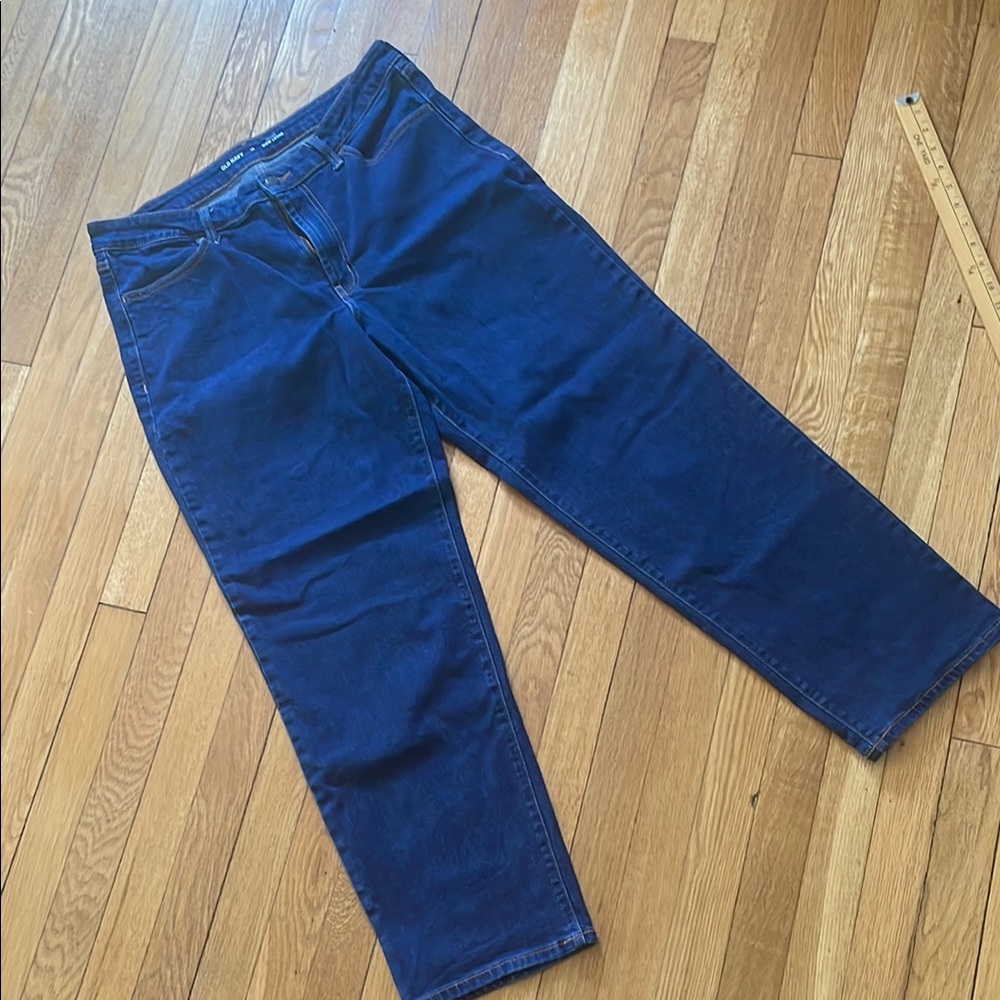 Women’s Old Navy Blue Jean Pants 34/28 wow loose size 14